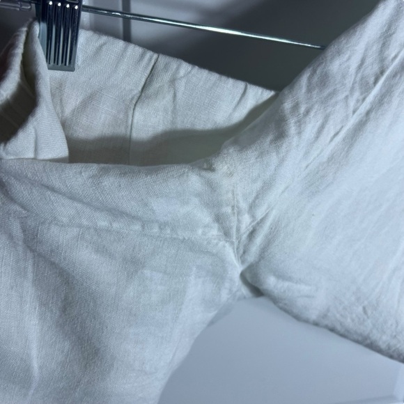 J.Jill PureJill Linen Pull on Slim Crop White Pants, Size Large - Picture 5 of 6